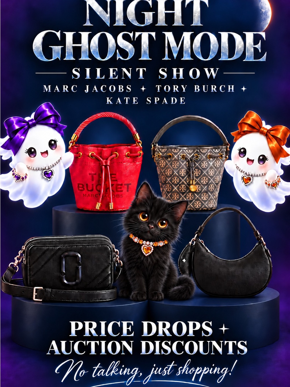 👻 Ghost Mode/Silent Show • MJ/TB/KS • Drops + Auction $ • Starting Right MEOW🐈‍⬛